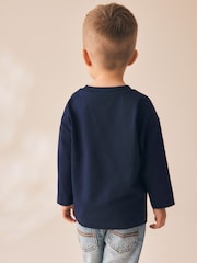 Fahrzeuge, Marineblau - Long Sleeve Small Graphic Printed T-Shirt (3mths-7yrs) - Bild 3 von 8