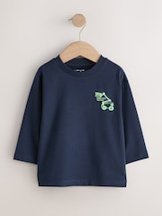 Fahrzeuge, Marineblau - Long Sleeve Small Graphic Printed T-Shirt (3mths-7yrs) - Bild 5 von 8
