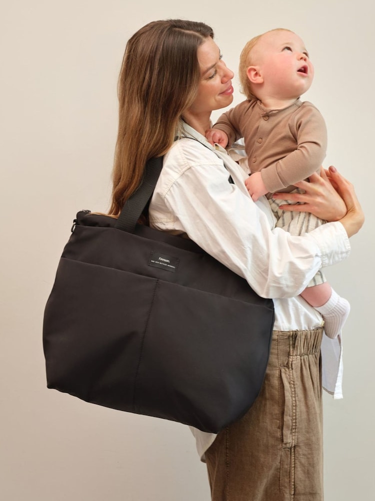 Finnson Black Sigrid Changing Bag With Changing Mat - Image 1 of 7 Finnson Black Sigrid Changing Bag With Changing Mat - Image 1 of 7