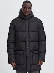 Blend Black Longline Puffer Coat - Image 1 of 5