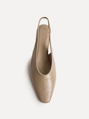 Linzi Nude Method Square Toe Slingback Court Heels - Image 3 of 5