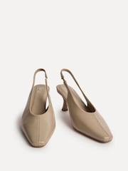 Linzi Nude Method Square Toe Slingback Court Heels - Image 4 of 5