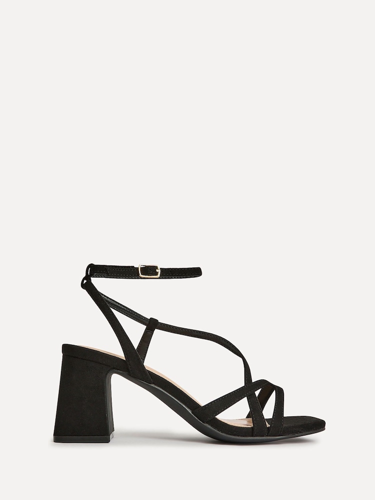 Linzi Black Oslo Strappy Heeled Sandals - Image 2 of 5 Linzi Black Oslo Strappy Heeled Sandals - Image 2 of 5