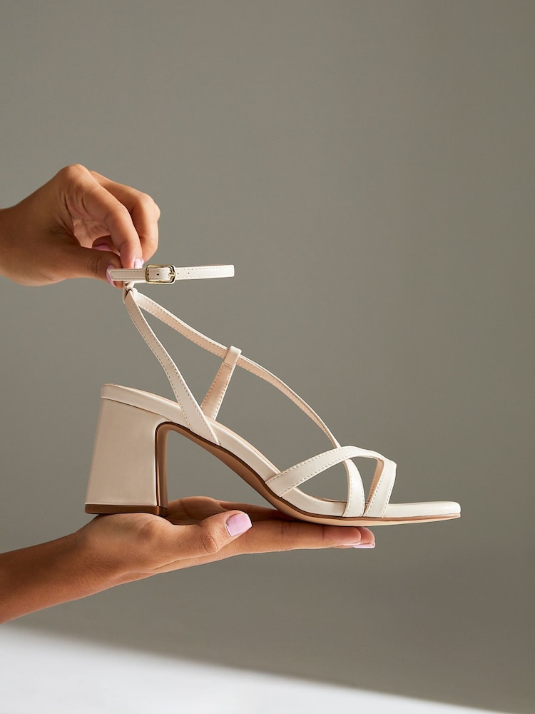 Linzi Nude Oslo Strappy Heeled Sandals - Image 1 of 5 Linzi Nude Oslo Strappy Heeled Sandals - Image 1 of 5
