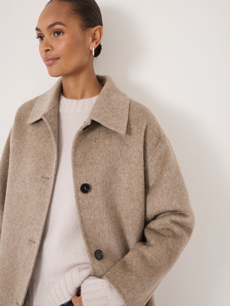 Hush Natural Edie Pure Wool Double Faced Coat - Image 4 of 4