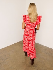Never Fully Dressed Red Bandana Remi Petite Dress - Image 2 of 6