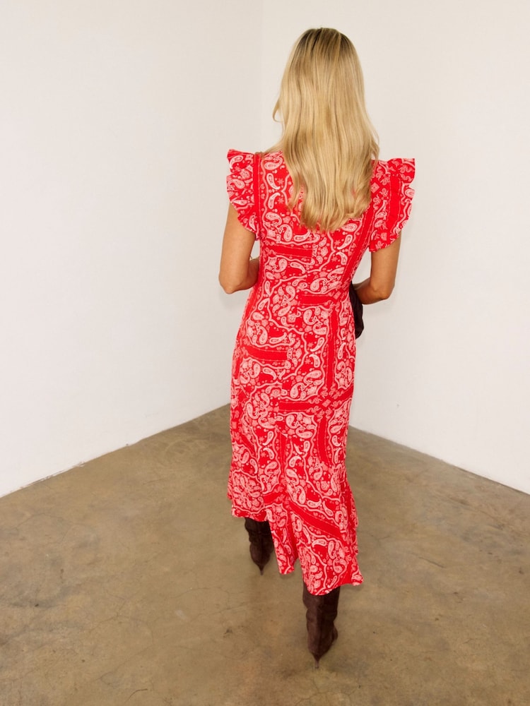 Never Fully Dressed Red Bandana Remi Petite Dress - Image 2 of 6