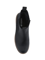Pavers Black Wide Fit Slip-On With Side Zip Boots - Image 3 of 5