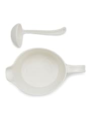 Sophie Conran White Porcelain Sauce Jug & Mini Ladle Set - Image 4 of 7
