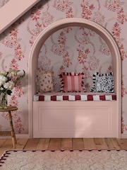 Cath Kidston Pink and Red Road Floral A4 Wallpaper Sample - Image 1 of 6