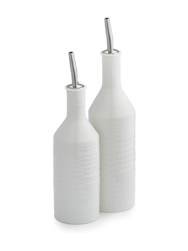 Sophie Conran White Porcelain Oil & Vinegar Drizzler Set - Image 2 of 5