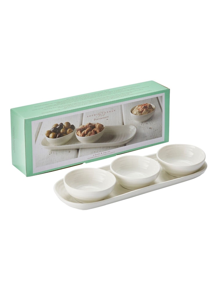 Sophie Conran White Porcelain Three Bowls & Tray Set - Image 7 of 7