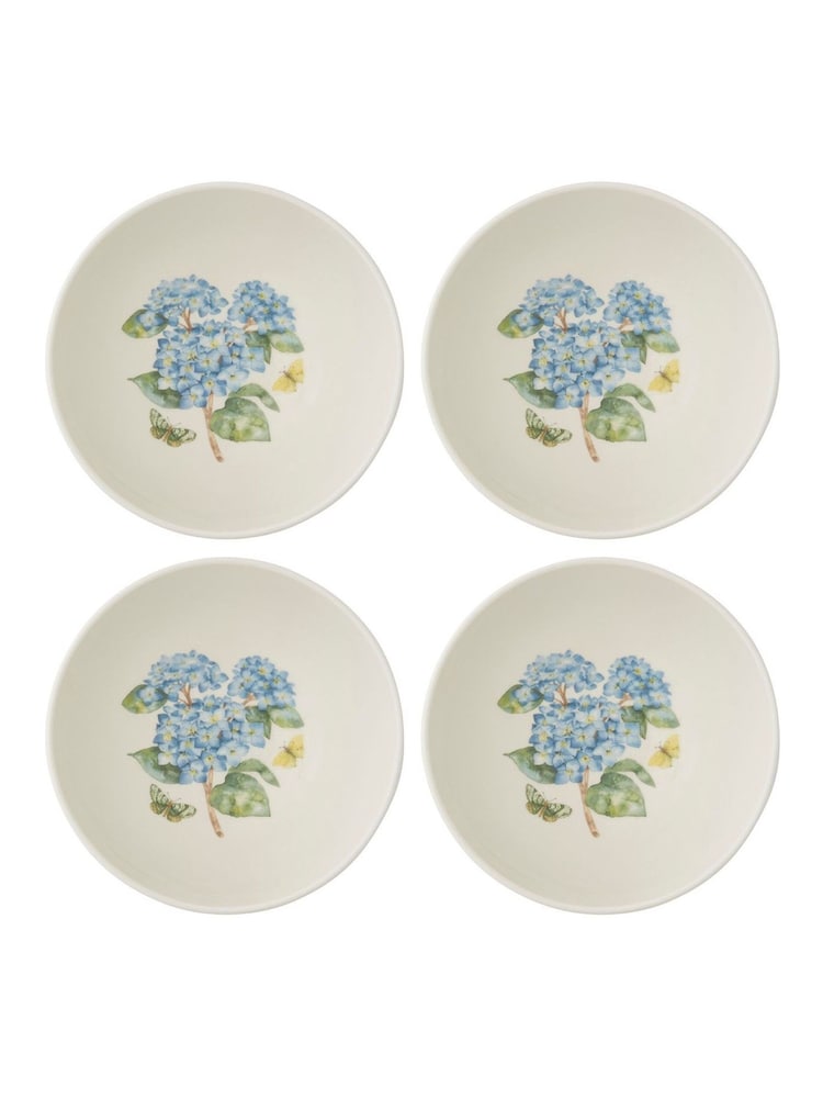 Portmeirion Set of 4 Blue Botanic Garden Sketchbook Pasta Bowls - Image 2 of 4