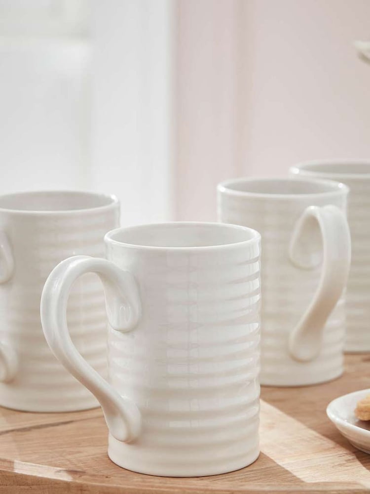 Sophie Conran Set of 4 White Porcelain Tall Mugs - Image 1 of 6