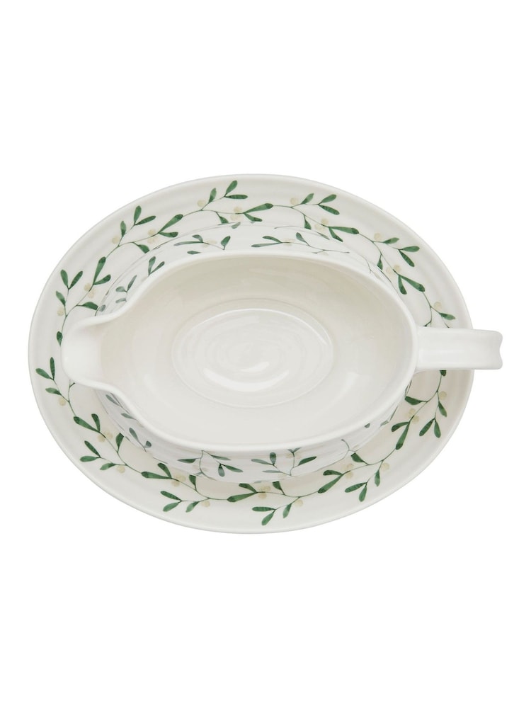 Sophie Conran White Mistletoe Sauce Boat & Stand - Image 1 of 6 Sophie Conran White Mistletoe Sauce Boat & Stand - Image 1 of 6