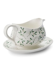 Sophie Conran White Mistletoe Sauce Boat & Stand - Image 4 of 6