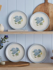 Portmeirion Set of 4 Blue Botanic Garden Sketchbook Dinner Plates - Image 1 of 6
