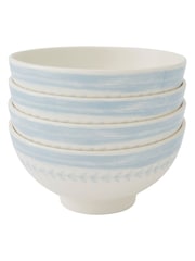 Portmeirion Set of 4 Blue Botanic Garden Sketchbook Cereal Bowls - Image 4 of 5