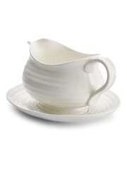 Sophie Conran White Porcelain Gravy Boat & Stand - Image 2 of 7