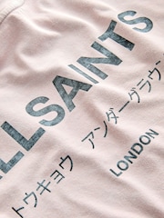 smALLSAINTS Washed Pink Oversized Underground Crew Neck Cotton T-Shirt - Image 3 of 5