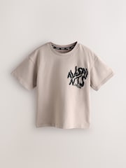 smALLSAINTS Light Brown Oversized Orlando Logo Crew Neck T-Shirt - Image 5 of 9
