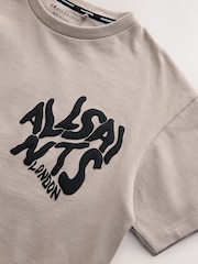 smALLSAINTS Light Brown Oversized Orlando Logo Crew Neck T-Shirt - Image 7 of 9