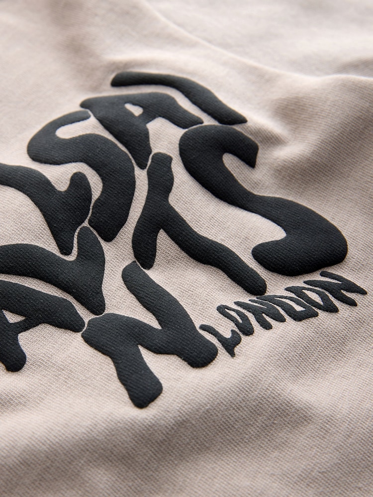 smALLSAINTS Light Brown Oversized Orlando Logo Crew Neck T-Shirt - Image 9 of 9