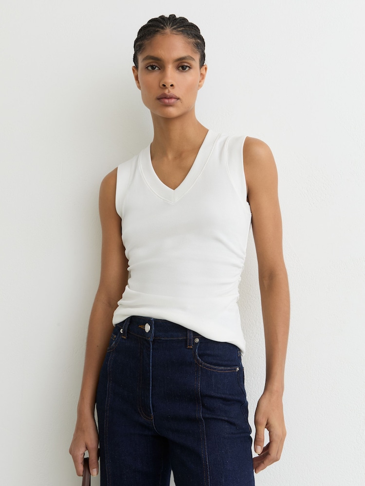 Reiss White Sandy Vest - Image 1 of 6