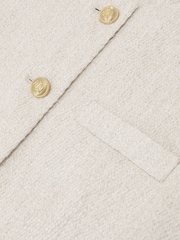 Reiss Neutral Nolah Linen-Blend Textured Long-Line Waistcoat - Image 5 of 6