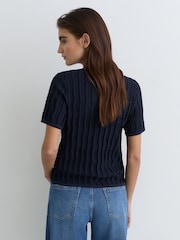 Reiss Navy Audrey Polo Shirts - Image 5 of 6