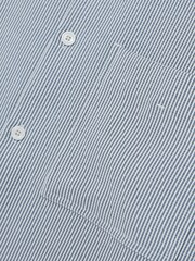 Reiss Soft Blue/White Sensei Seersucker Stripe Shirt - Image 5 of 5