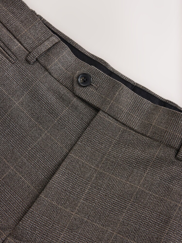 Brown Check Muscle Fit Elasticated Waist Motionflex Stretch Smart Trousers - Image 11 of 11 Brown Check Muscle Fit Elasticated Waist Motionflex Stretch Smart Trousers - Image 11 of 11