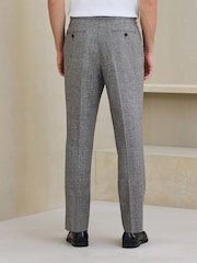 Neutral Textured Smart Trousers with Side Adjuster - Image 3 of 10