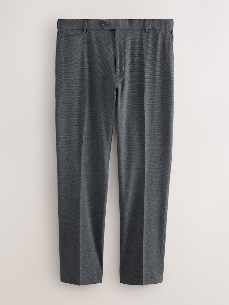 Blue Check Slim Fit Elasticated Waist Motionflex Stretch Smart Trousers - Image 12 of 12 Blue Check Slim Fit Elasticated Waist Motionflex Stretch Smart Trousers - Image 12 of 12