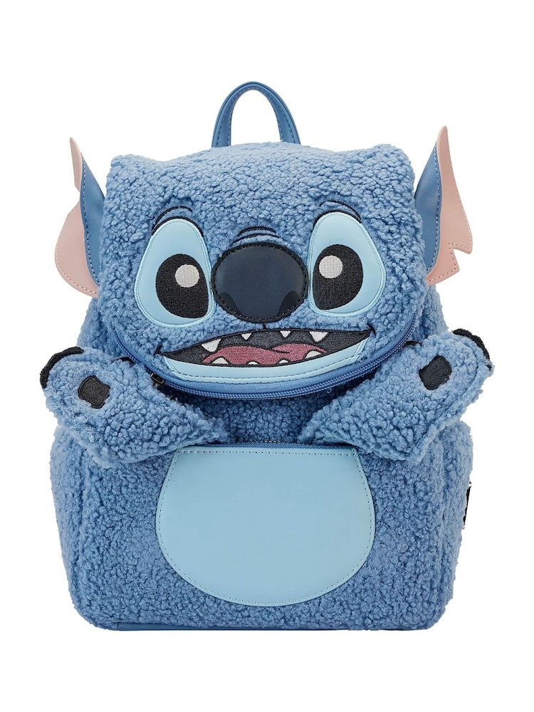 Loungefly Blue Disney Stitch Plush Poc Mini Backpack - Image 1 of 5 Loungefly Blue Disney Stitch Plush Poc Mini Backpack - Image 1 of 5