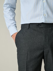Gris antracita - Textured Smart Trousers with Side Elasticated Waistband - Imagen 3 de 4