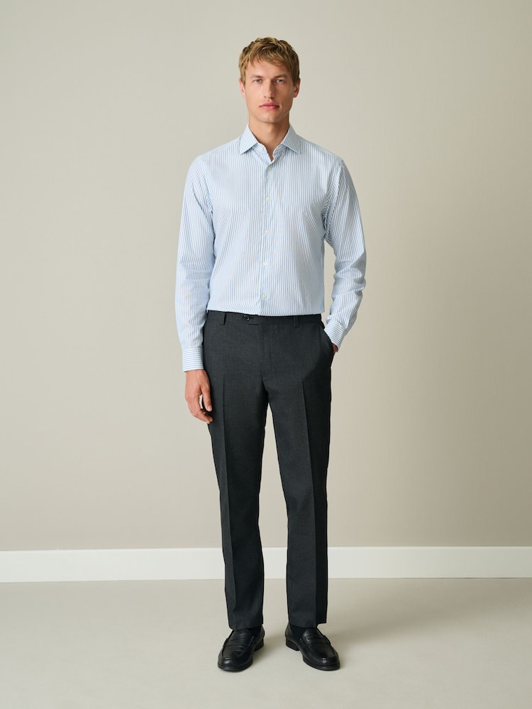 Gris antracita - Textured Smart Trousers with Side Elasticated Waistband - Imagen 4 de 4