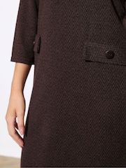 M&Co Brown 3/4 Sleeve Tunic Dress - Image 4 of 5