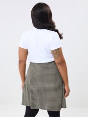 Yours Curve Green Check Mini Skirt - Image 3 of 5