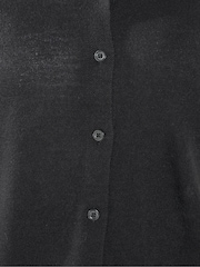 Yours Curve Black Fine Gauge Button Through Cardigan - Image 5 of 5