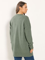 Yours Curve Green Soft Handle Cardigan - Image 3 of 5
