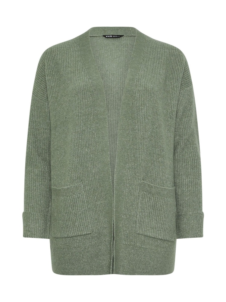Yours Curve Green Soft Handle Cardigan - Image 5 of 5 Yours Curve Green Soft Handle Cardigan - Image 5 of 5