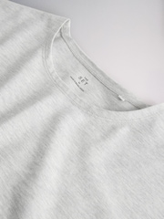 The Set 4 Pack Grown on Sleeve Crop Tops Khakia/Pink/Grey Marl/White - Image 9 of 9