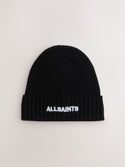 smALLSAINTS Black Underground Knitted Logo Beanie - Image 1 of 3