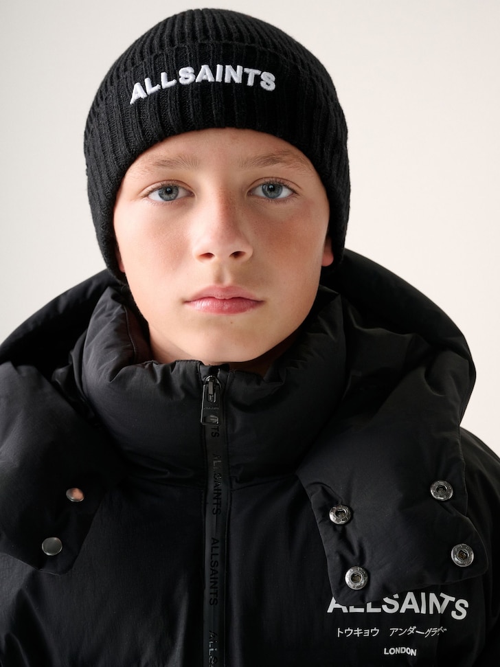 smALLSAINTS Underground Knitted Logo Beanie