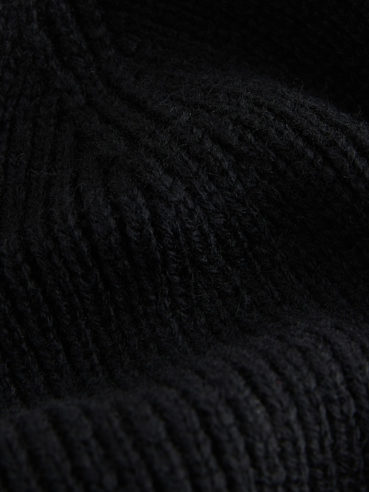 smALLSAINTS Black Underground Knitted Logo Beanie - Image 2 of 3 smALLSAINTS Black Underground Knitted Logo Beanie - Image 2 of 3