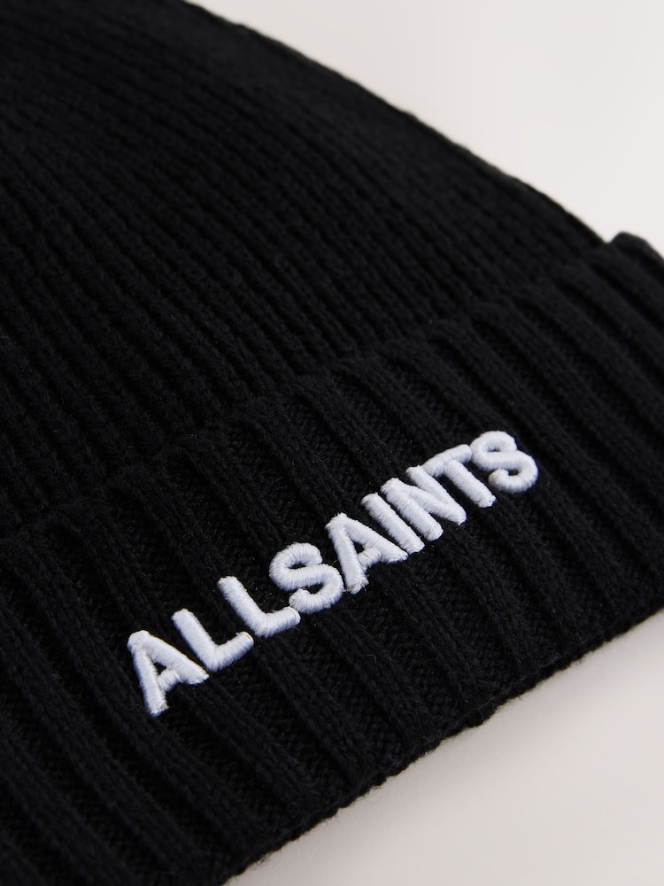 smALLSAINTS Black Underground Knitted Logo Beanie - Image 3 of 3 smALLSAINTS Black Underground Knitted Logo Beanie - Image 3 of 3