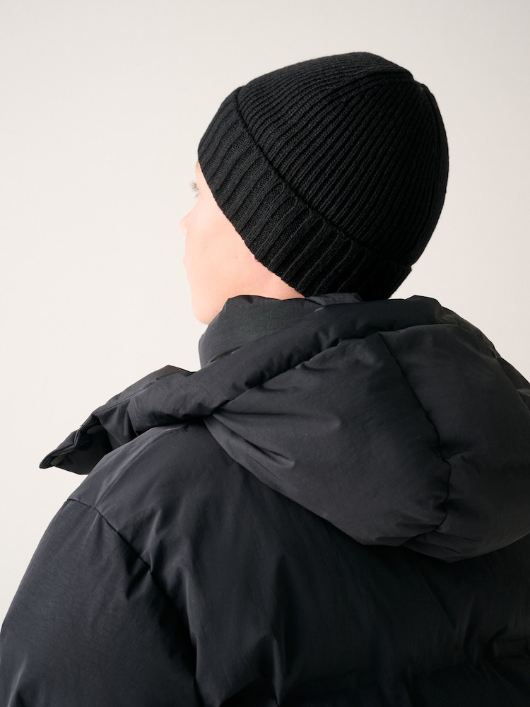 smALLSAINTS Black Underground Knitted Logo Beanie - Image 4 of 4 smALLSAINTS Black Underground Knitted Logo Beanie - Image 4 of 4