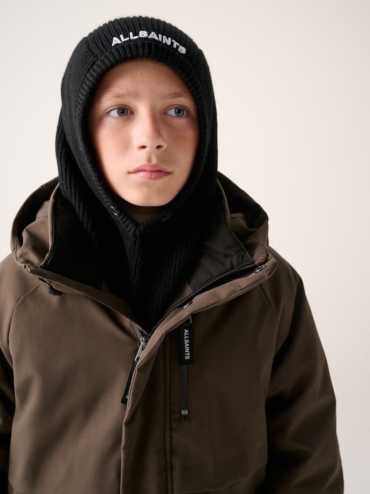 smALLSAINTS Logo Knitted Hood Hat