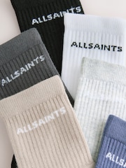 smALLSAINTS Multi Colour Logo Cushioned Sole Socks 6 Pack - Image 8 of 9